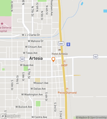 Map of scavenger hunt walking tour for Artesia‘s Downtown Dazzle Scavenger Hunt