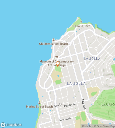 Kaart van de speurtocht wandeltocht voor La Jolla&colon; Cottages&comma; Curves&comma; and Creativity