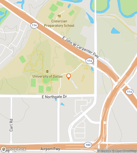 यूनिवर्सिटी ऑफ़ डलास डायनामिक डिकोड के लिए स्कैवेंजर हंट वॉकिंग टूर का नक्शा