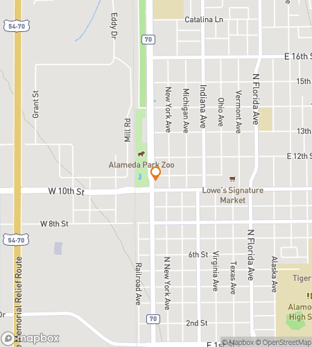 Map of scavenger hunt walking tour for Ala-More-Go! Exploring Alamogordo