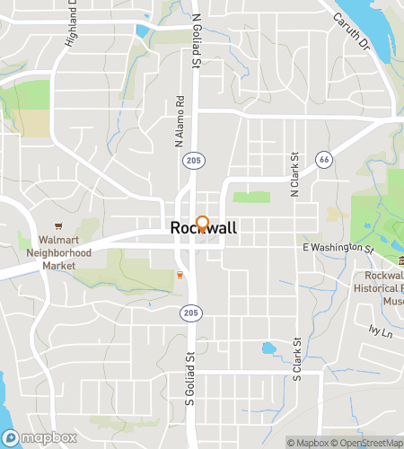 Mapa del recorrido a pie de b&uacute;squeda del tesoro para Rockwall & Roll Hunt