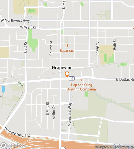 Map of scavenger hunt walking tour for Get Your Fill of Fun in Grapevine!