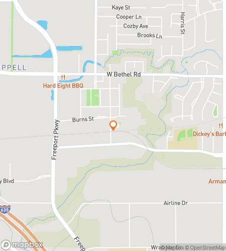 Map of scavenger hunt walking tour for Coppell‘s Texas Treasures Tussle