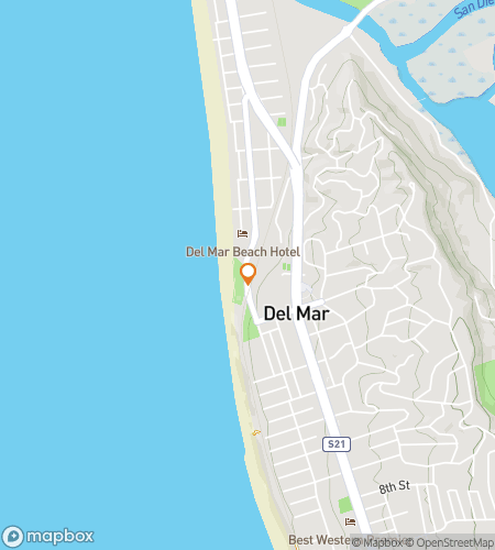 Hartă tur pietonal de vânătoare de comori pentru Del Mar Discovery Dash