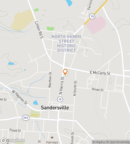 Map of scavenger hunt walking tour for Sandersville Scavenger Spectacular