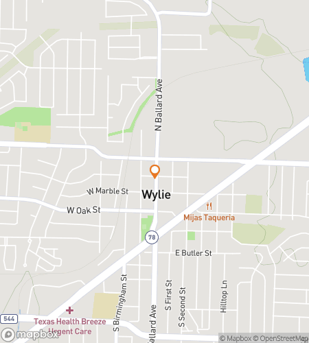 Map of scavenger hunt walking tour for Wylie's Wild Downtown Treasure Hunt