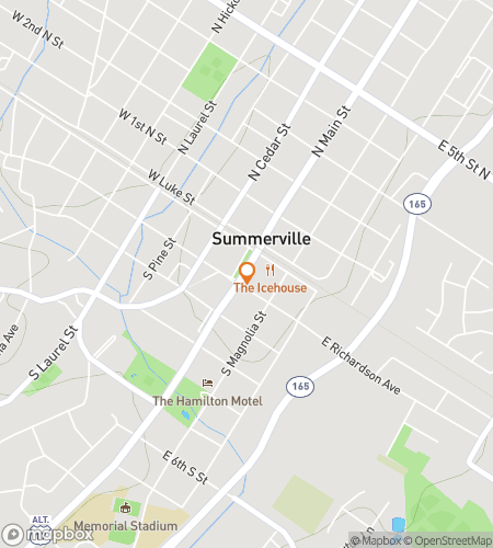 Map of scavenger hunt walking tour for Downtown Summerville Sneaky Search