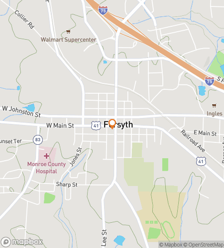 फोर्साइथ्स डाउनटाउन डिलाइट स्कैवेंजर हंट के लिए स्कैवेंजर हंट वॉकिंग टूर का नक्शा