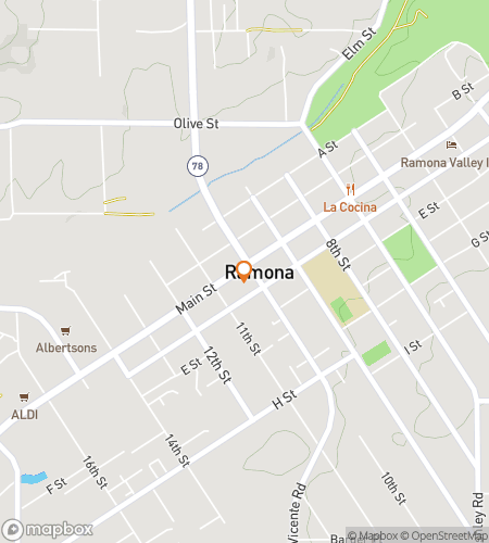 Map of scavenger hunt walking tour for Ramona Lisa&colon; The Artsy Ramona Hunt