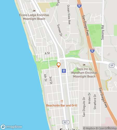 Map of scavenger hunt walking tour for Hidden Gems of Encinitas