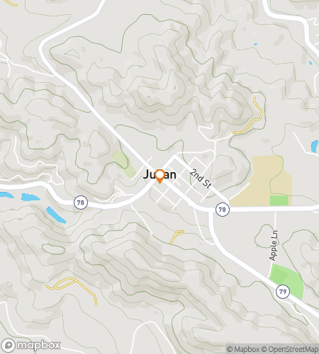 Map of scavenger hunt walking tour for Julian Jackpot&colon; Mining for Memories Downtown