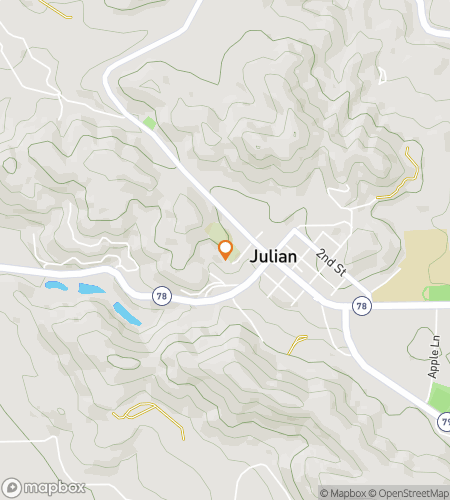 Map of scavenger hunt walking tour for Julian Jamboree Scavenger Hunt