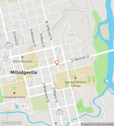 Hartă tur de mers pe jos pentru vânătoare de comori Milledgeville Mischief Hunt