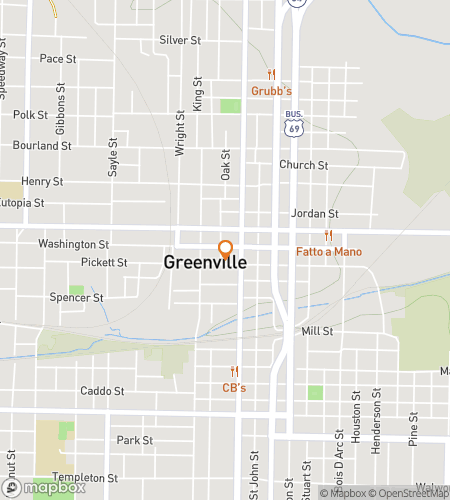 Map of scavenger hunt walking tour for Greenville‘s Gallivanting Gurus