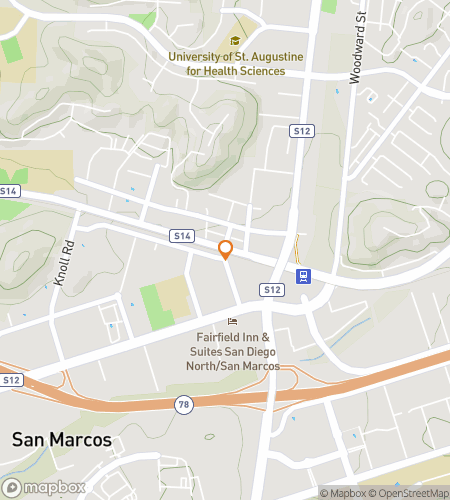 Map of scavenger hunt walking tour for San Marcos Creekside Finds & Neighborhood Surprises