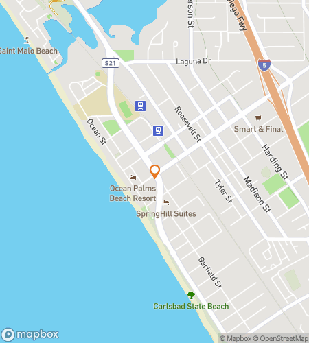 Map of scavenger hunt walking tour for Timeless Stops and Shops in Carlsbad