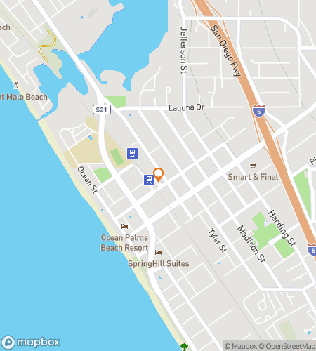 Map of scavenger hunt walking tour for Carlsbad California Bar Hunt