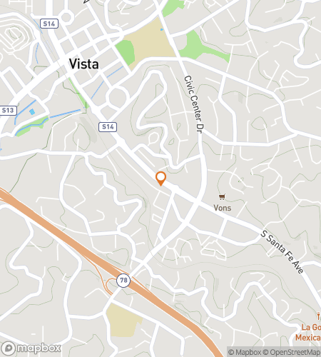 Map of scavenger hunt walking tour for Vista Scavenger Hunt