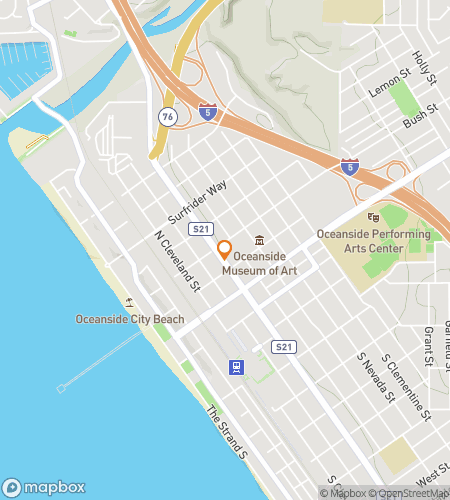 Map of scavenger hunt walking tour for Sea-crets of Oceanside
