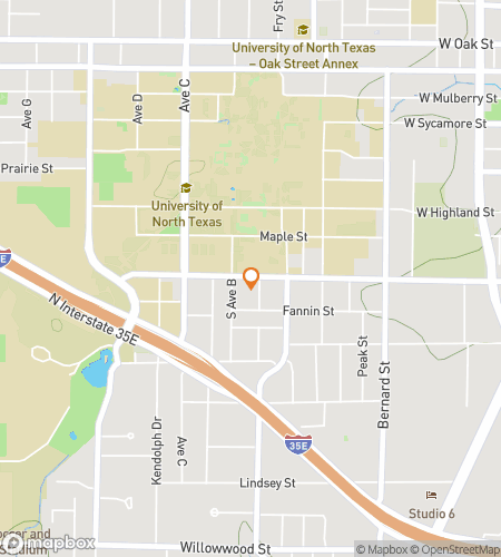 Map of scavenger hunt walking tour for UNT: Secrets of the Eagle’s Nest