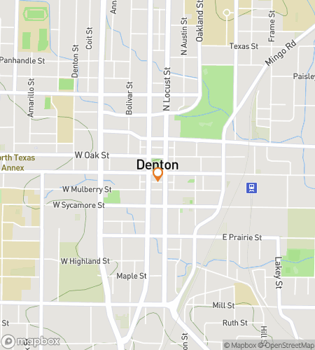 Map of scavenger hunt walking tour for The Amazing Denton Art