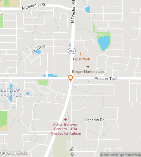 Map of scavenger hunt walking tour for Prosper Parks&comma; Play&comma; and Hidden Pops