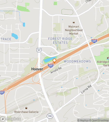 Map of scavenger hunt walking tour for Hoover Scavenger Hunt