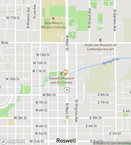 Mapa procházky s honičkou pro Roswellské hádanky a galaktické hry