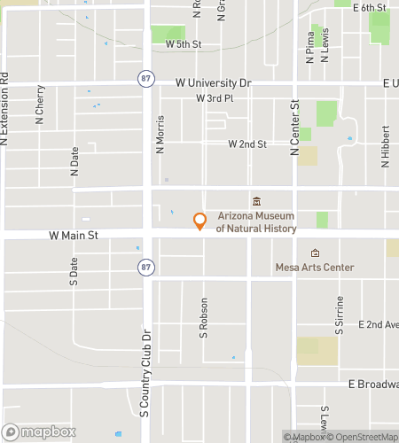 Map of scavenger hunt walking tour for Mesa Arizona Bar Hunt