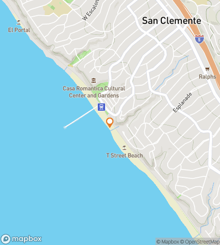 Map of scavenger hunt walking tour for San Clemente Coastal Caper