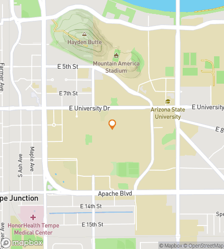 Map of scavenger hunt walking tour for Haunted Halls of Tempe