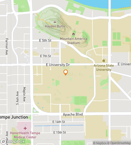 Map of scavenger hunt walking tour for Sun and Fun at Arizona State University