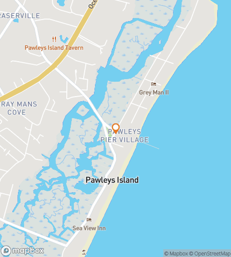 Map of scavenger hunt walking tour for Pawleys Island Marshlight Magic Adventure