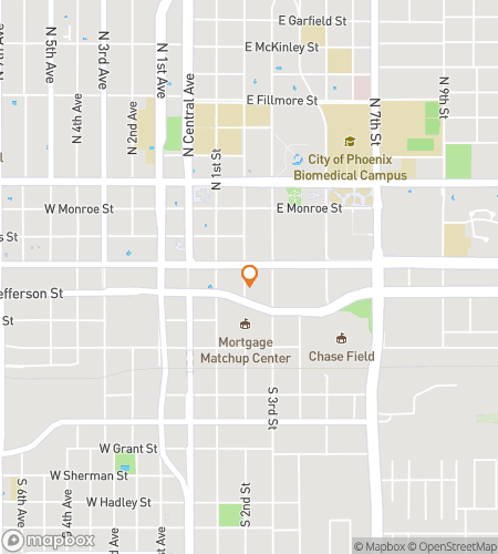 מפה של סיור הליכה של חיפוש אוצרות עבור Phoenix Arizona Bar Hunt