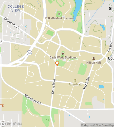 Map of scavenger hunt walking tour for Starkville Scavenger Hunt