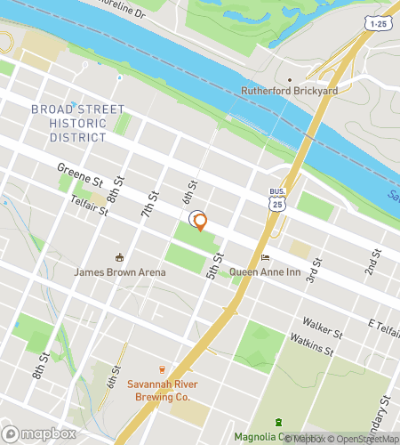 Map of scavenger hunt walking tour for Augusta Art Alleys&comma; Coffee Stops & Hidden Finds