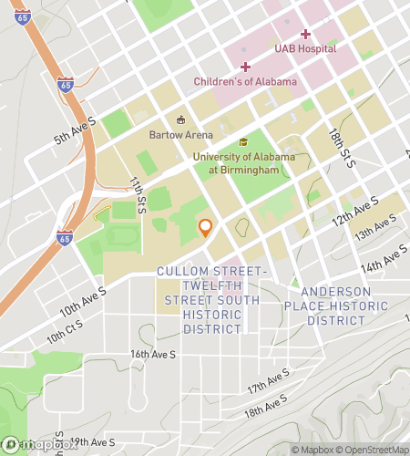 Map of scavenger hunt walking tour for Blazing Through UAB: Campus Challenge