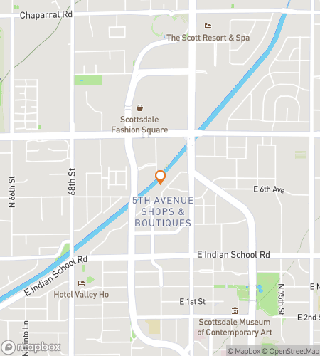 Map of scavenger hunt walking tour for The Scottsdale Fright Trail