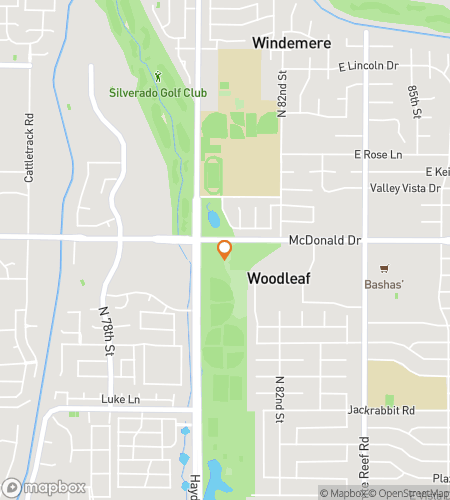 Χάρτης περιήγησης με τα πόδια κυνηγιού θησαυρού για το Chaparral Park Explorer Hunt