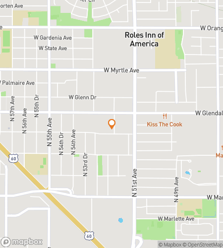 Map of scavenger hunt walking tour for Glendale Ghost Hunt