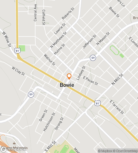 Map of scavenger hunt walking tour for Bowies Downtown Treasure Trail