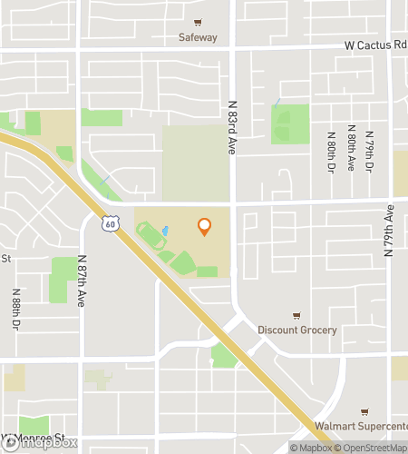 Map of scavenger hunt walking tour for Peoria-ing You Along: The Desert Valley Hunt