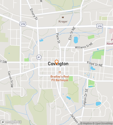 Map of scavenger hunt walking tour for Covington Mystic-Falls Moments & Downtown Discoveries