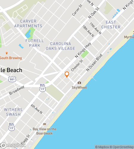 Myrtle Beach South Carolina Bar Av&inodot; i&ccedil;in hazine av&inodot; y&uuml;r&uuml;y&uuml;&scedil; turu haritas&inodot;