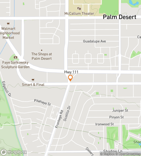 A Palm Desert Desert Dash Scavenger Hunt kincskereső sétatúri térképe