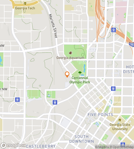 Χάρτης περιήγησης με τα πόδια για το Κυνήγι Θησαυρού Centennial Olympic Park