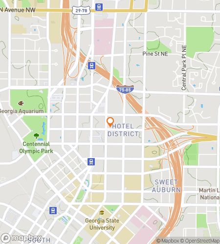 Map of scavenger hunt walking tour for The Tribute Trail: Atlanta Edition