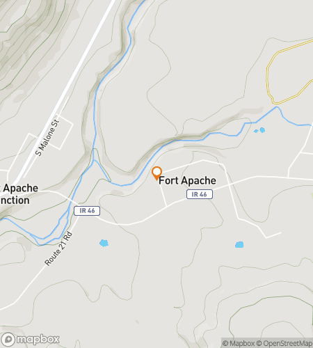 Map of scavenger hunt walking tour for Apache Alley Adventure Hunt