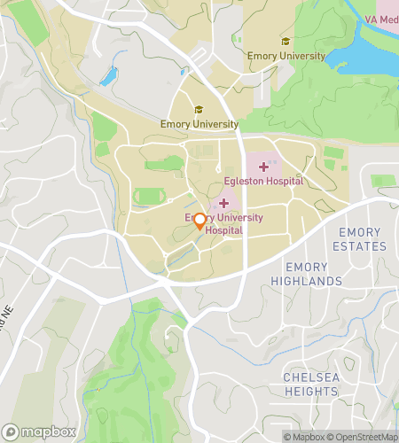 Map of scavenger hunt walking tour for Soaring for Solutions: Emory Adventure