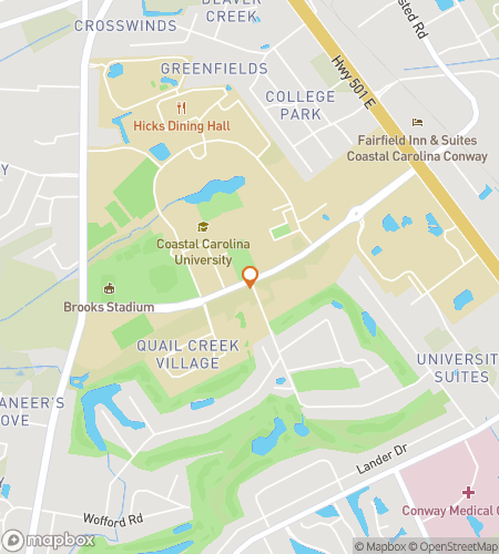 Map of scavenger hunt walking tour for Coastal Carolina University Hunt